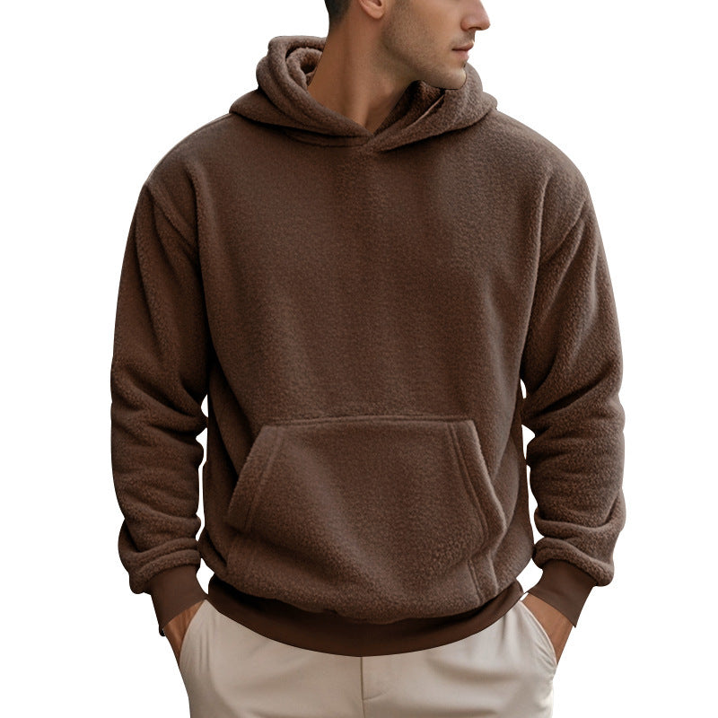 Herrar Fleece Hoodie med känguruficka och modern passform Eva Jonsson-Eva Jonsson