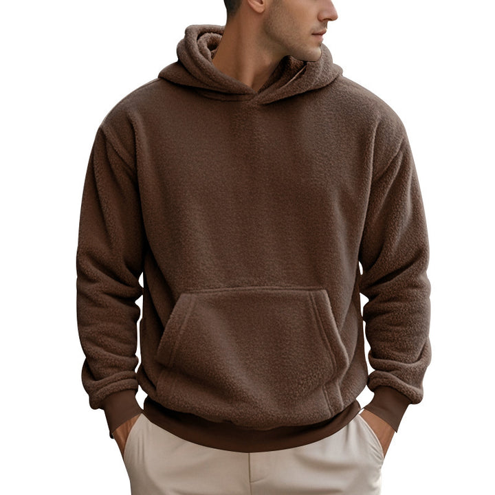 Herrar Fleece Hoodie med känguruficka och modern passform Eva Jonsson-Eva Jonsson