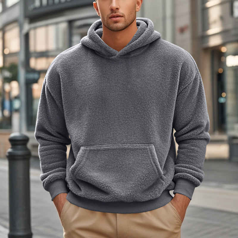 Herrar Fleece Hoodie med känguruficka och modern passform Eva Jonsson-Eva Jonsson