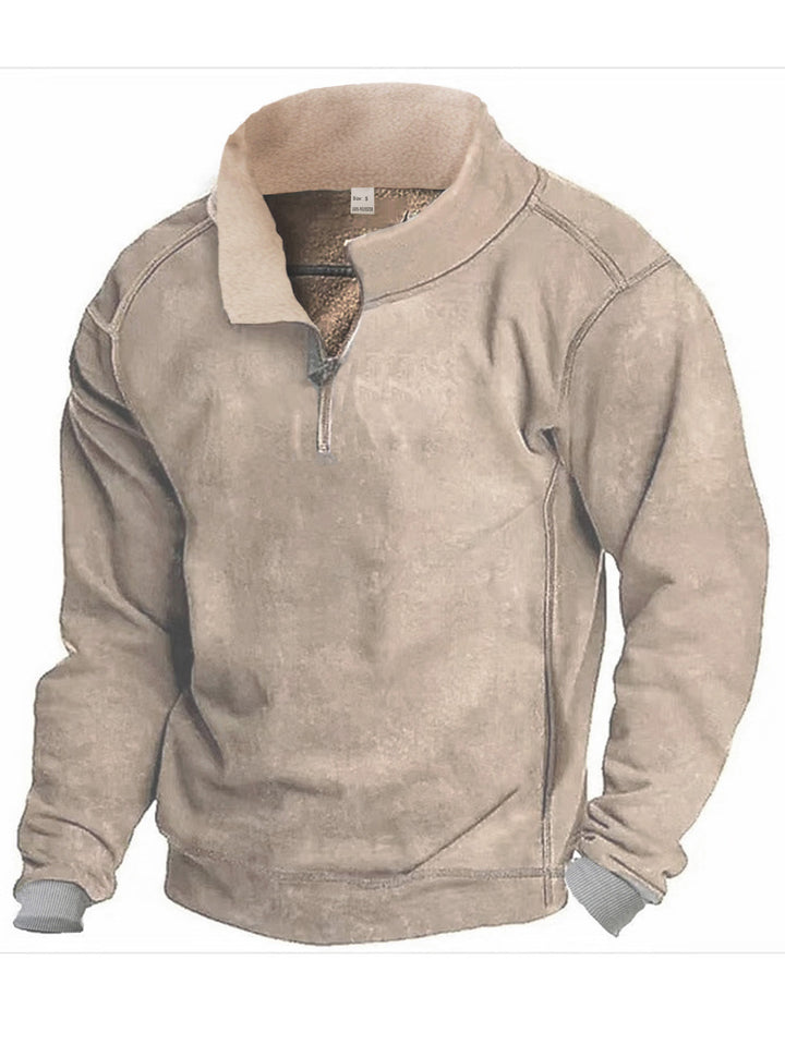 Herrar Fleece Sweatshirt med ståkrage Mirla-Eva Jonsson