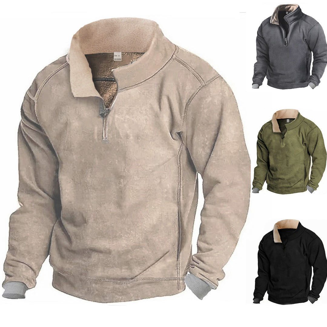 Herrar Fleece Sweatshirt med ståkrage Mirla-Eva Jonsson