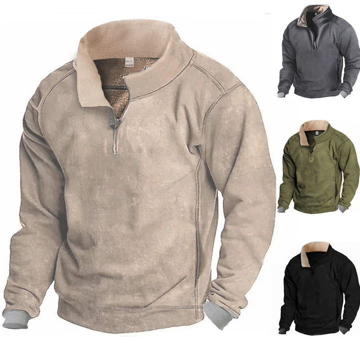 Herrar Fleece Sweatshirt med ståkrage Mirla-Eva Jonsson
