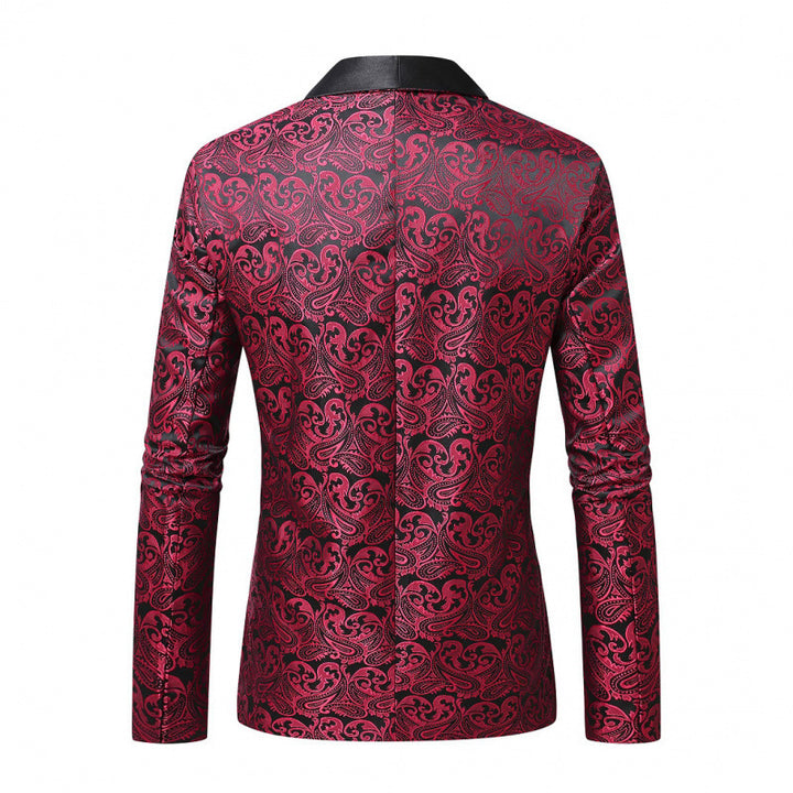 Herrar Glamourös Jacquard Smokingblazer med Satinrevers Mirla-Eva Jonsson