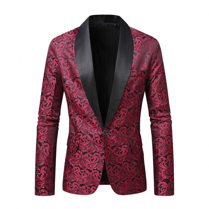 Herrar Glamourös Jacquard Smokingblazer med Satinrevers Mirla-Eva Jonsson