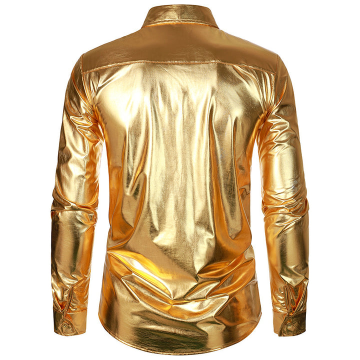 Herrar Glamourös Metallic Skjorta Eva Jonsson-Eva Jonsson
