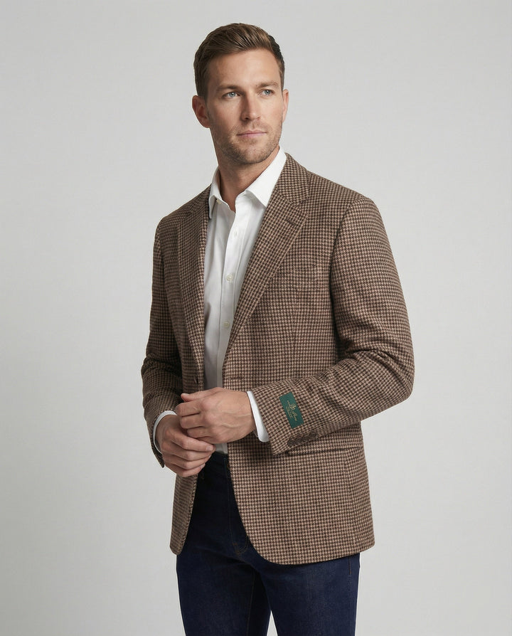 Herrar Hahnentritt Kavaj Slim Fit-Eva Jonsson