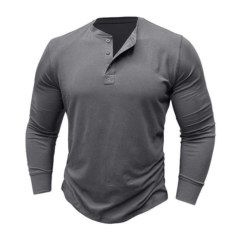 Herrar Henley-shirt med knapplist Mirla-Eva Jonsson