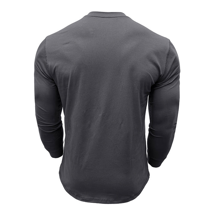 Herrar Henley-shirt med knapplist Mirla-Eva Jonsson