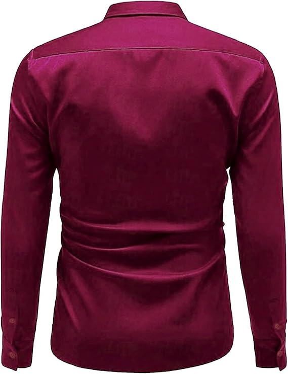 Herrar Hochglanz satin skjorta med modern passform och eleganta detaljer Mirla-Eva Jonsson