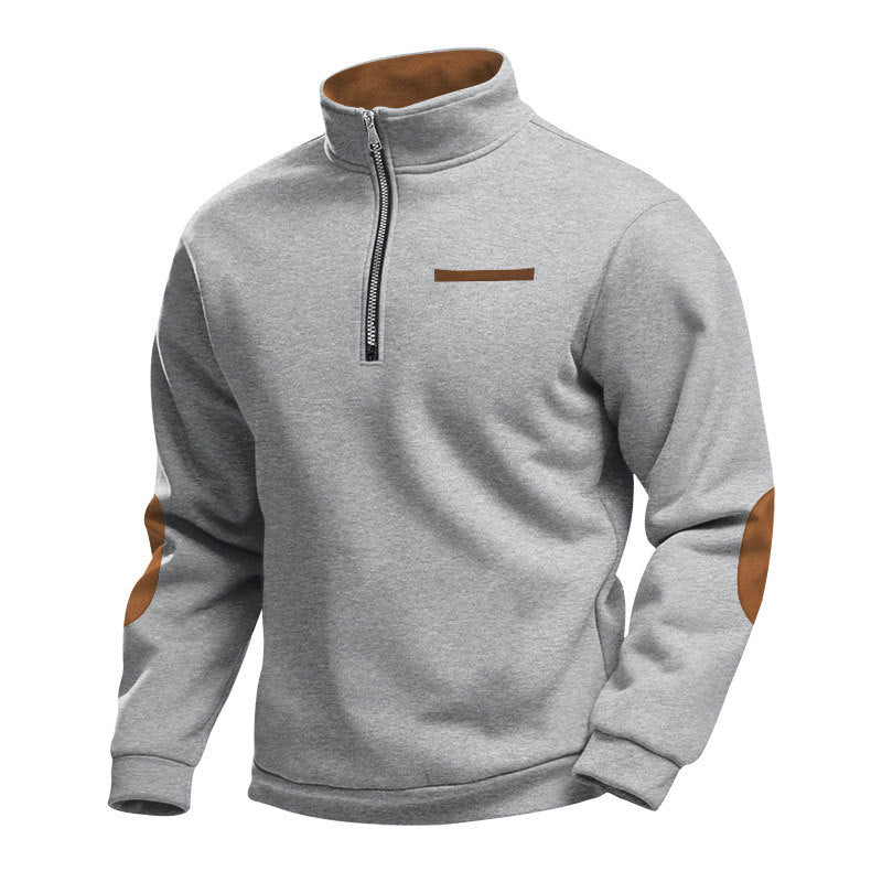 Herrar Högkvalitativt Sweatshirt med Högt Krage och Dragkedja Eva Jonsson-Eva Jonsson