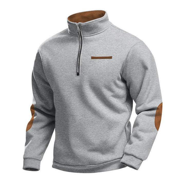 Herrar Högkvalitativt Sweatshirt med Högt Krage och Dragkedja Eva Jonsson-Eva Jonsson