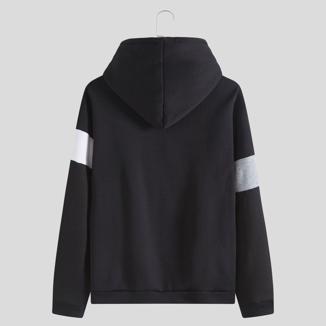 Herrar Hooded sweatshirt med stilfull blockrand-design och bekväm passform Eva Jonsson-Eva Jonsson