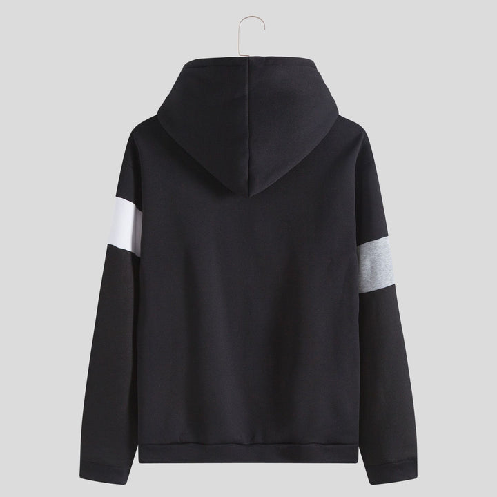 Herrar Hooded sweatshirt med stilfull blockrand-design och bekväm passform Eva Jonsson-Eva Jonsson