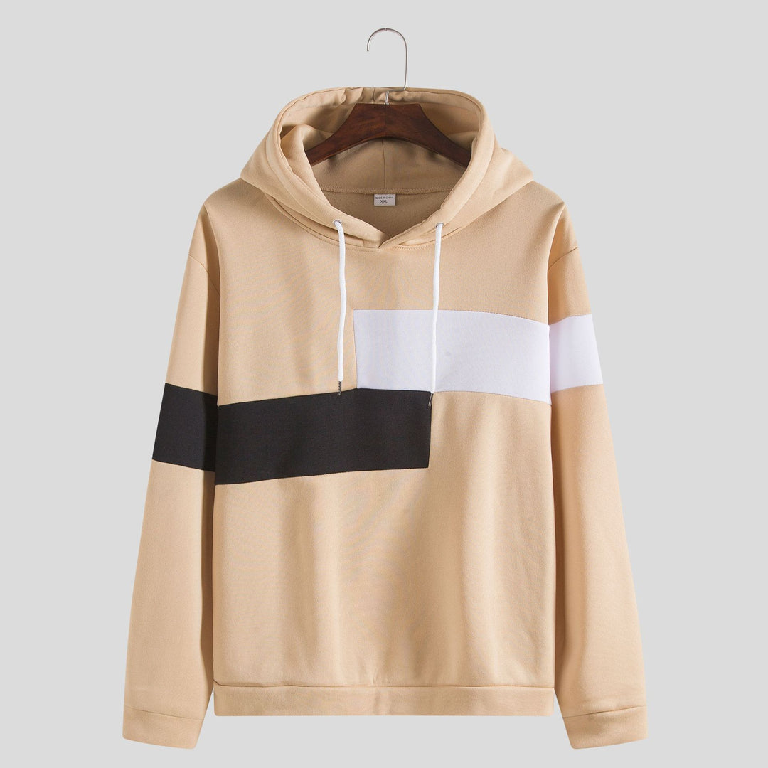 Herrar Hooded sweatshirt med stilfull blockrand-design och bekväm passform Eva Jonsson-Eva Jonsson