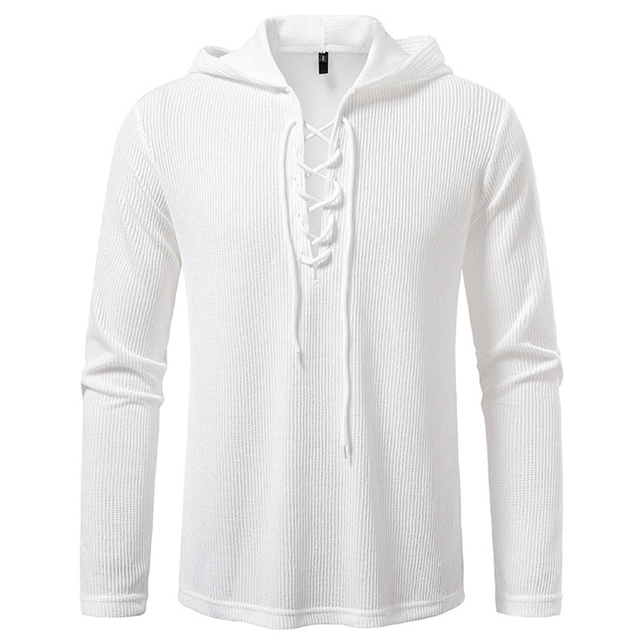 Herrar Hoodie med innovativ snörning och strukturerad design Mirla-Eva Jonsson