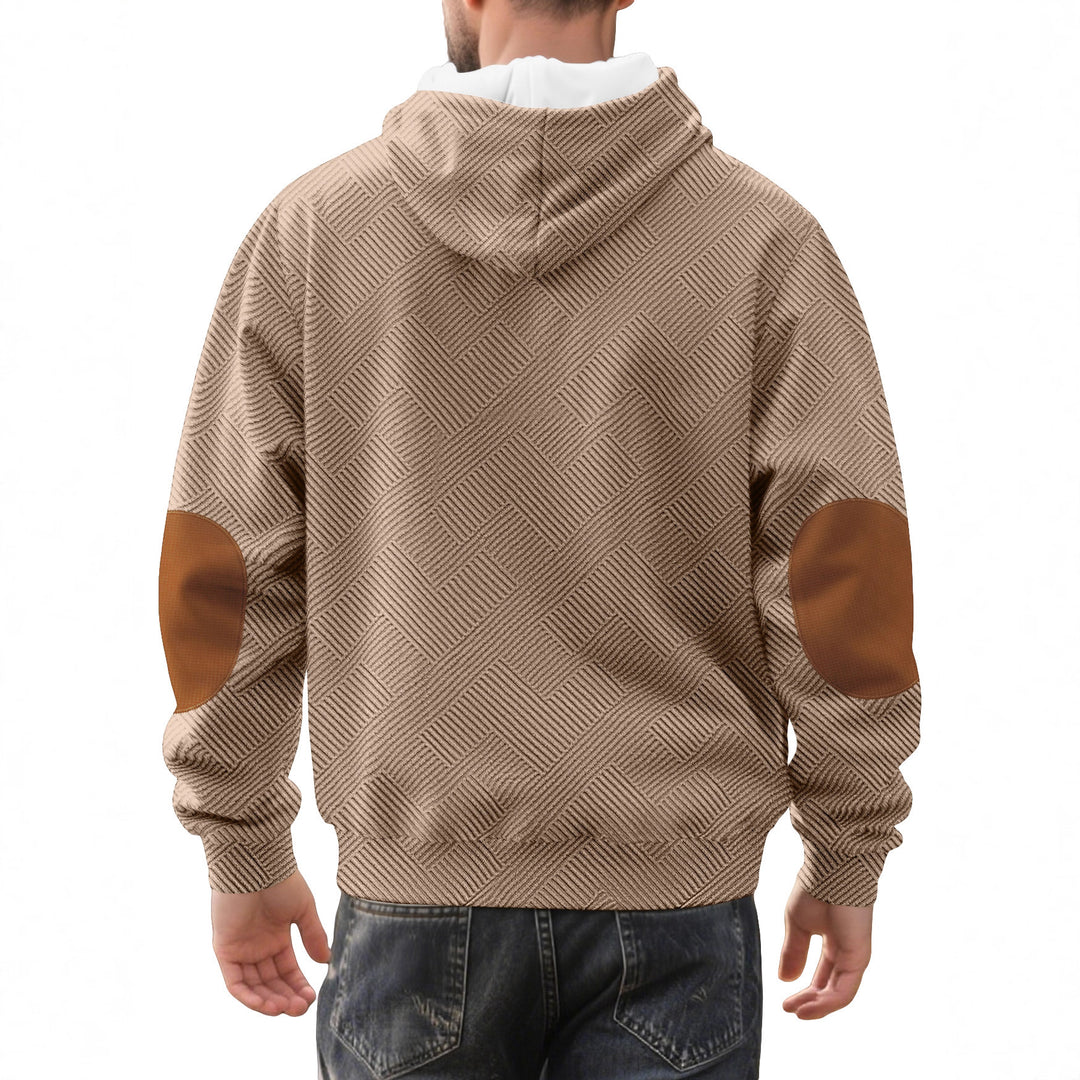 Herrar Hoodie med knapplist och strukturerad design Mirla-Eva Jonsson