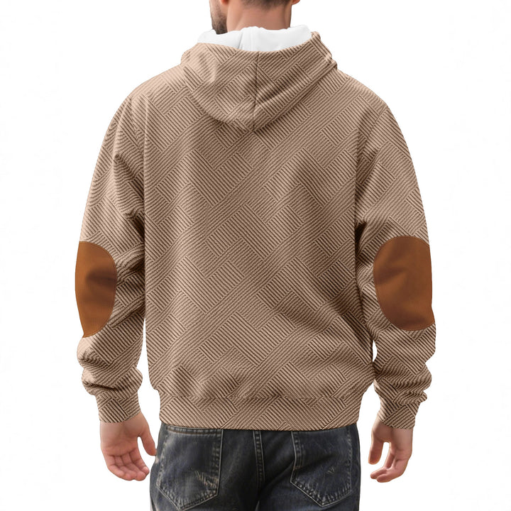 Herrar Hoodie med knapplist och strukturerad design Mirla-Eva Jonsson