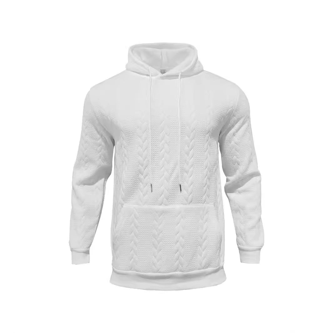 Herrar Hoodie med strukturerad design och kängurufickor Mirla-Eva Jonsson