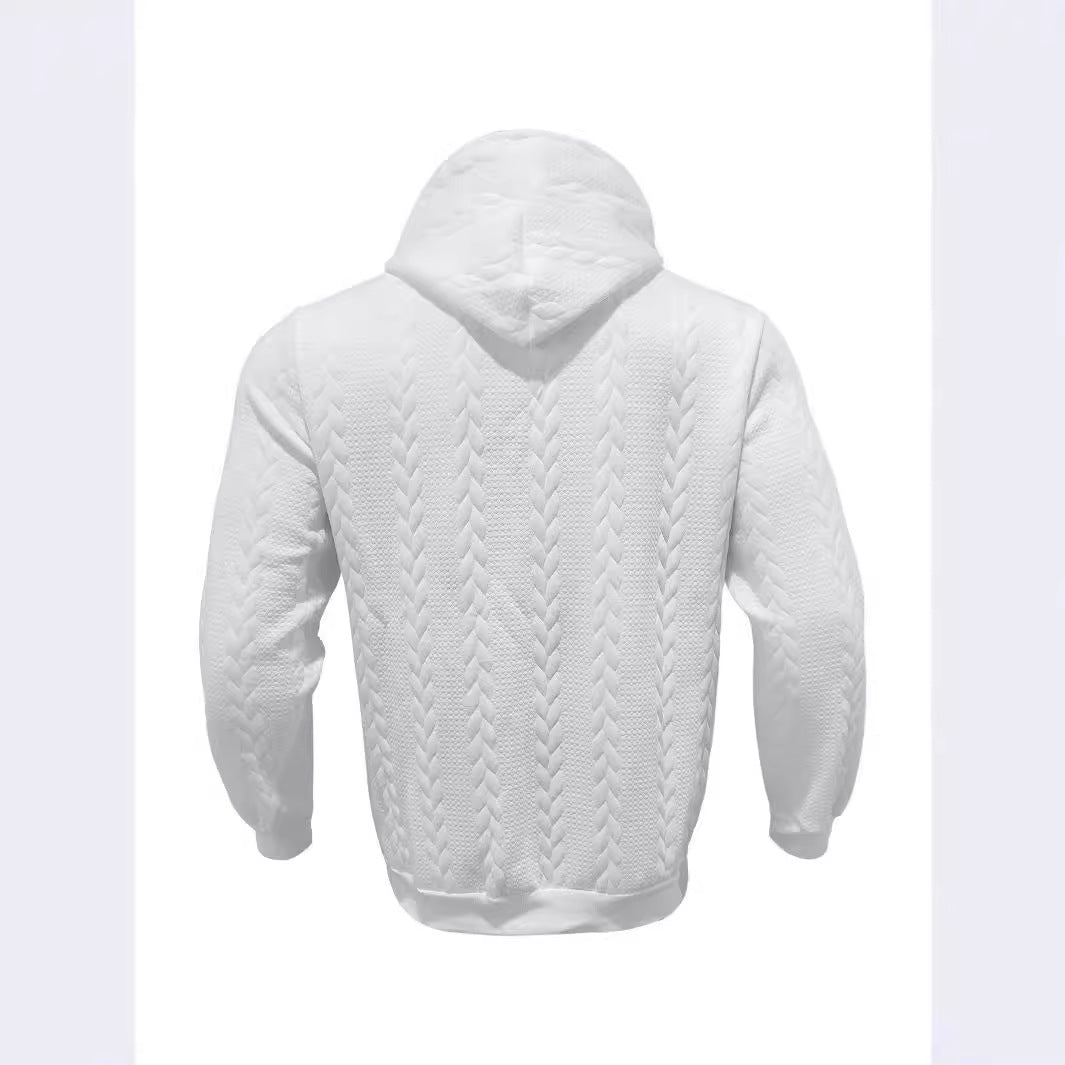Herrar Hoodie med strukturerad design och kängurufickor Mirla-Eva Jonsson