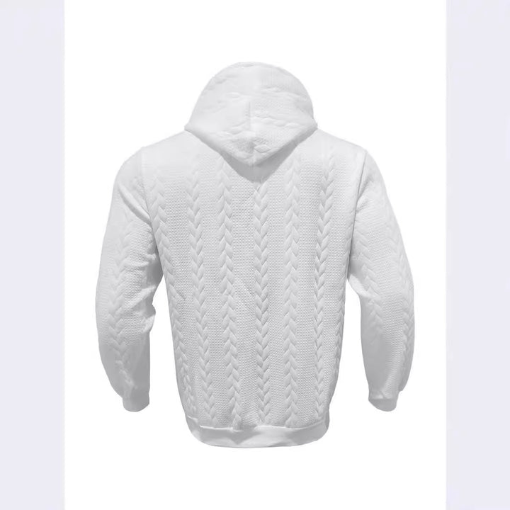 Herrar Hoodie med strukturerad design och kängurufickor Mirla-Eva Jonsson