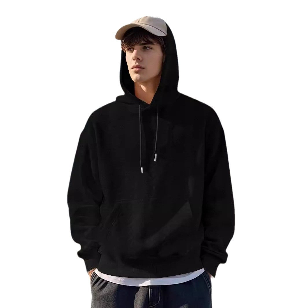 Herrar Hoodie med strukturerad design och kängurufickor Mirla-Eva Jonsson