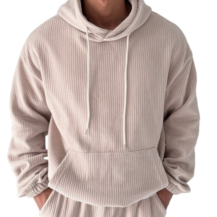 Herrar Hoodie med strukturerad ribbdesign Mirla-Eva Jonsson