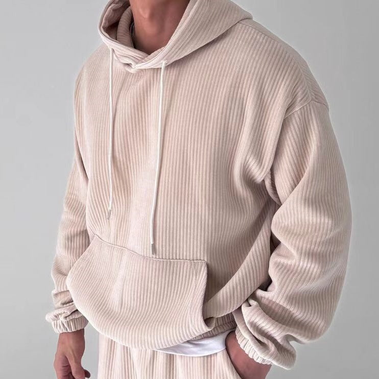 Herrar Hoodie med strukturerad ribbdesign Mirla-Eva Jonsson