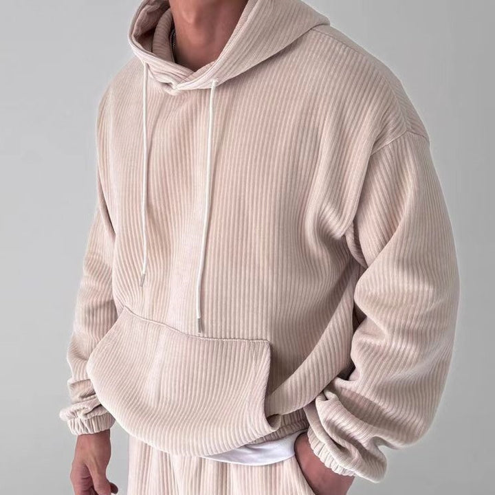 Herrar Hoodie med strukturerad ribbdesign Mirla-Eva Jonsson