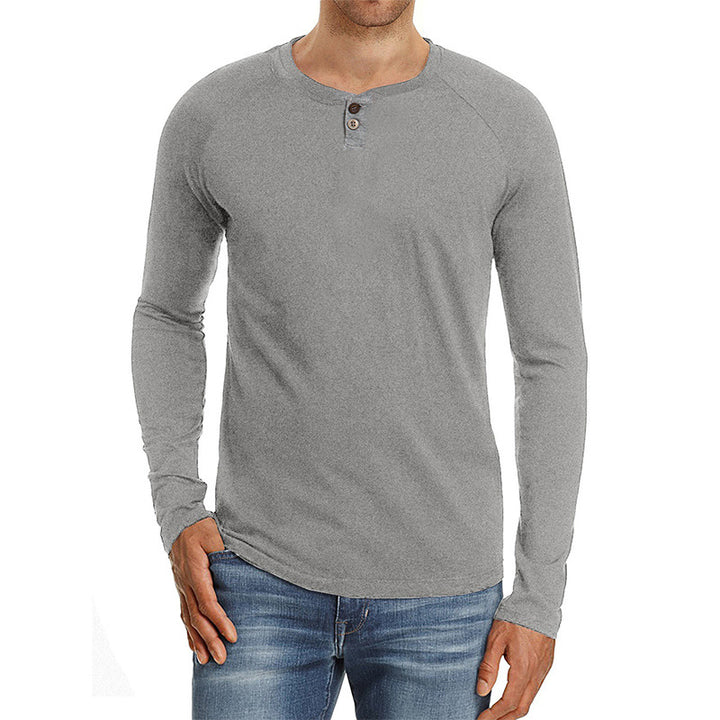 Herrar Långärmad Henley-tröja med knapplösningar och fint tyg Mirla-Eva Jonsson