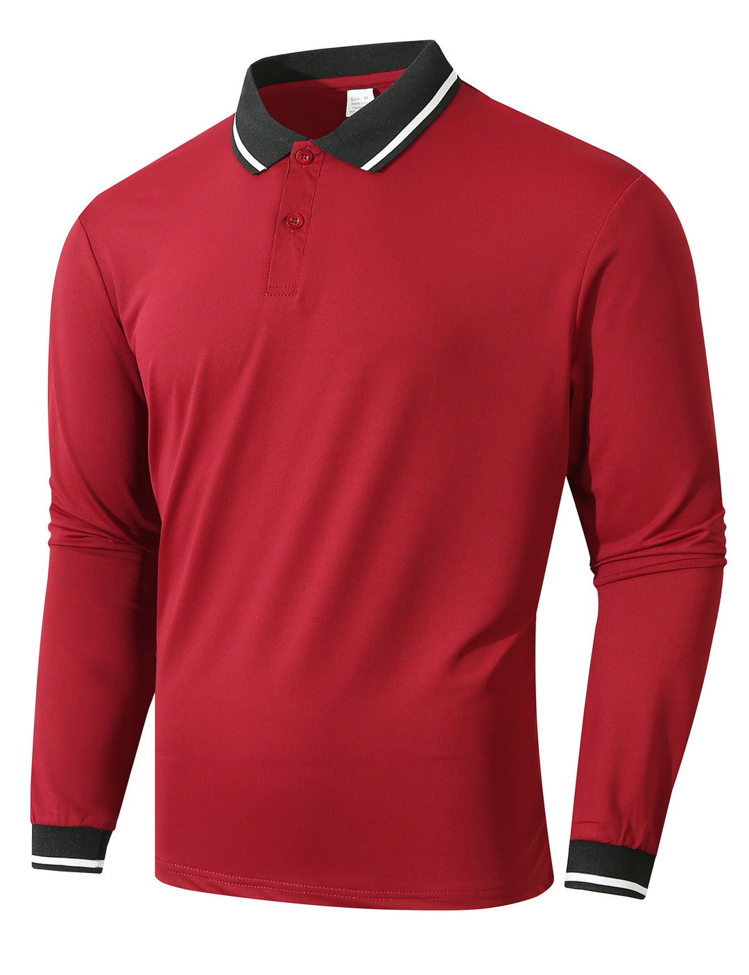 Herrar Långärmad Poloshirt med sportig ribbstruktur Mirla-Eva Jonsson