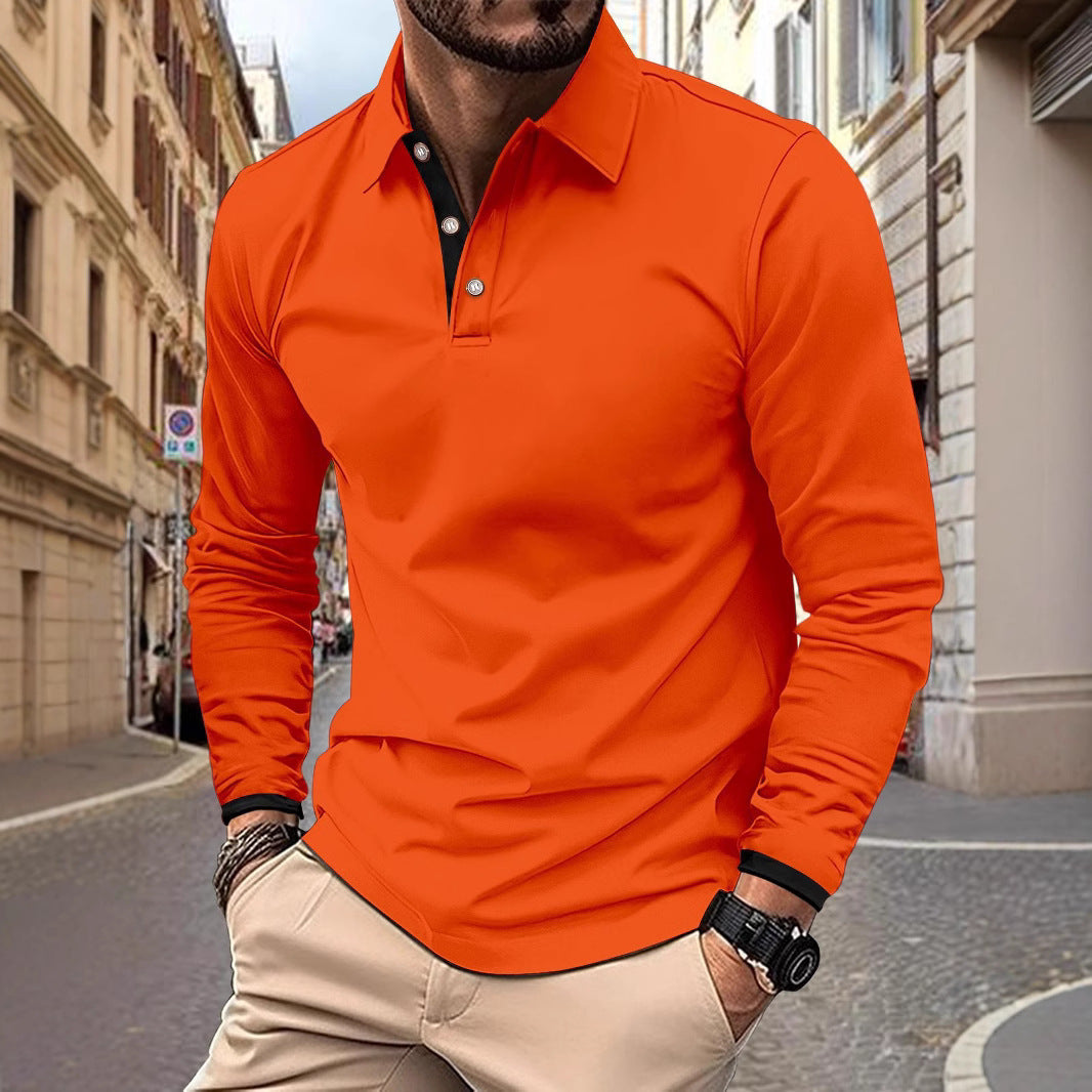 Herrar Långärmad Poloshirt med stilfull krage och eleganta knappdetaljer Mirla-Eva Jonsson