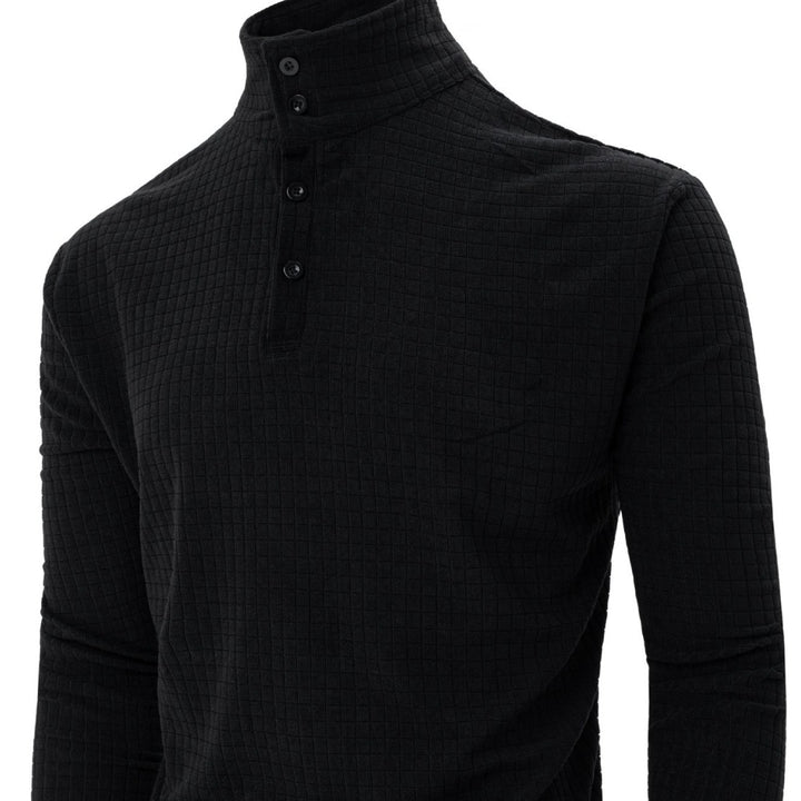 Herrar Långärmad Poloshirt med strukturerad yta Mirla-Eva Jonsson