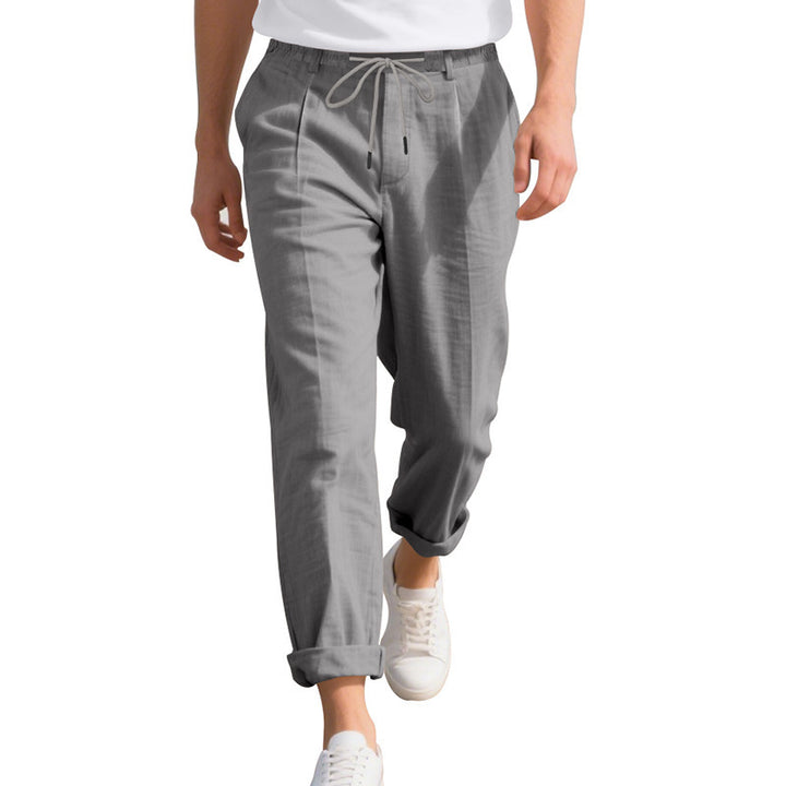 Herrar Lätt Fritidsbyxa med Elastisk Midja och Sidokordel Mirla-Eva Jonsson