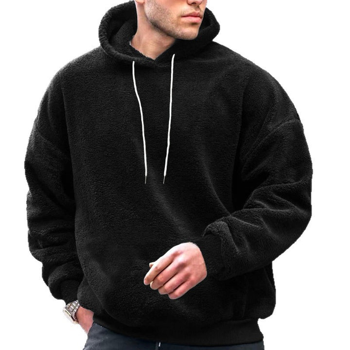 Herrar Mjuk Fleece-Hoodie med Känguruficka och justerbar huva Mirla-Eva Jonsson