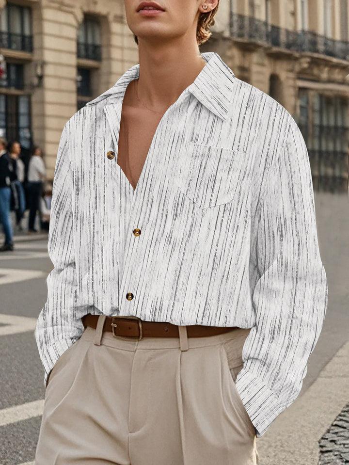 Herrar Mode Skjortblus med randig design Mirla-Eva Jonsson