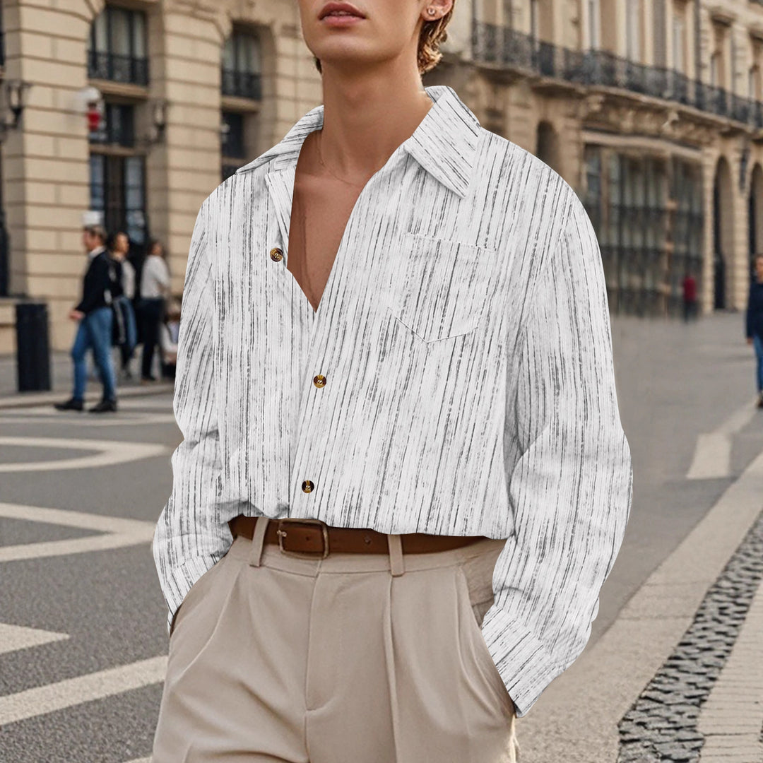 Herrar Mode Skjortblus med randig design Mirla-Eva Jonsson
