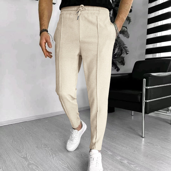 Herrar Modiska Chino-byxor med elastisk midja och praktiska fickor Eva Jonsson-Eva Jonsson
