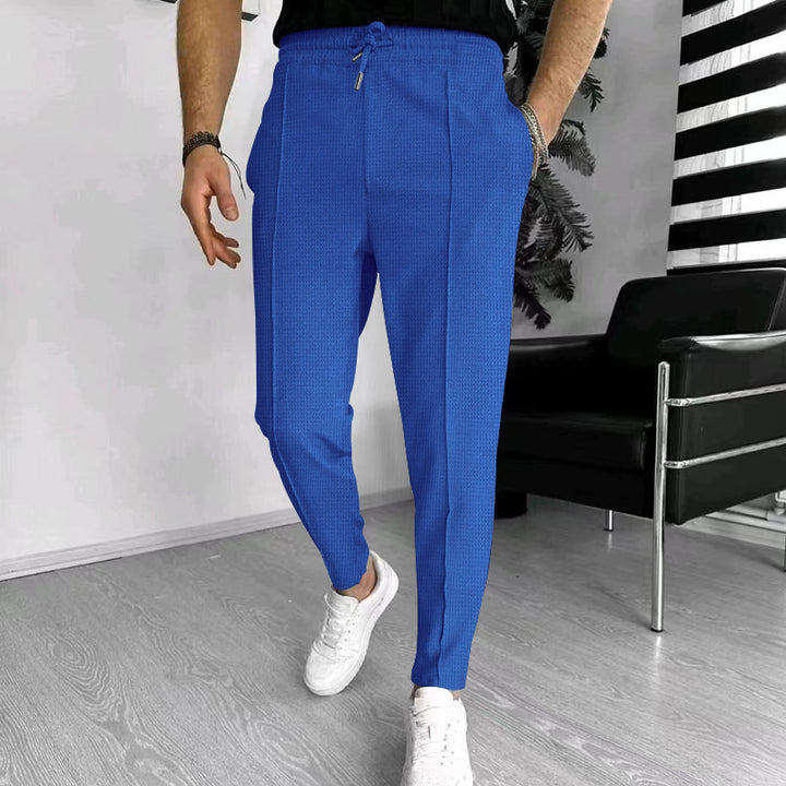 Herrar Modiska Chino-byxor med elastisk midja och praktiska fickor Eva Jonsson-Eva Jonsson