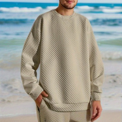 Herrar Oversized Sweatshirt med strukturerad design och praktiska sidofickor Mirla-Eva Jonsson