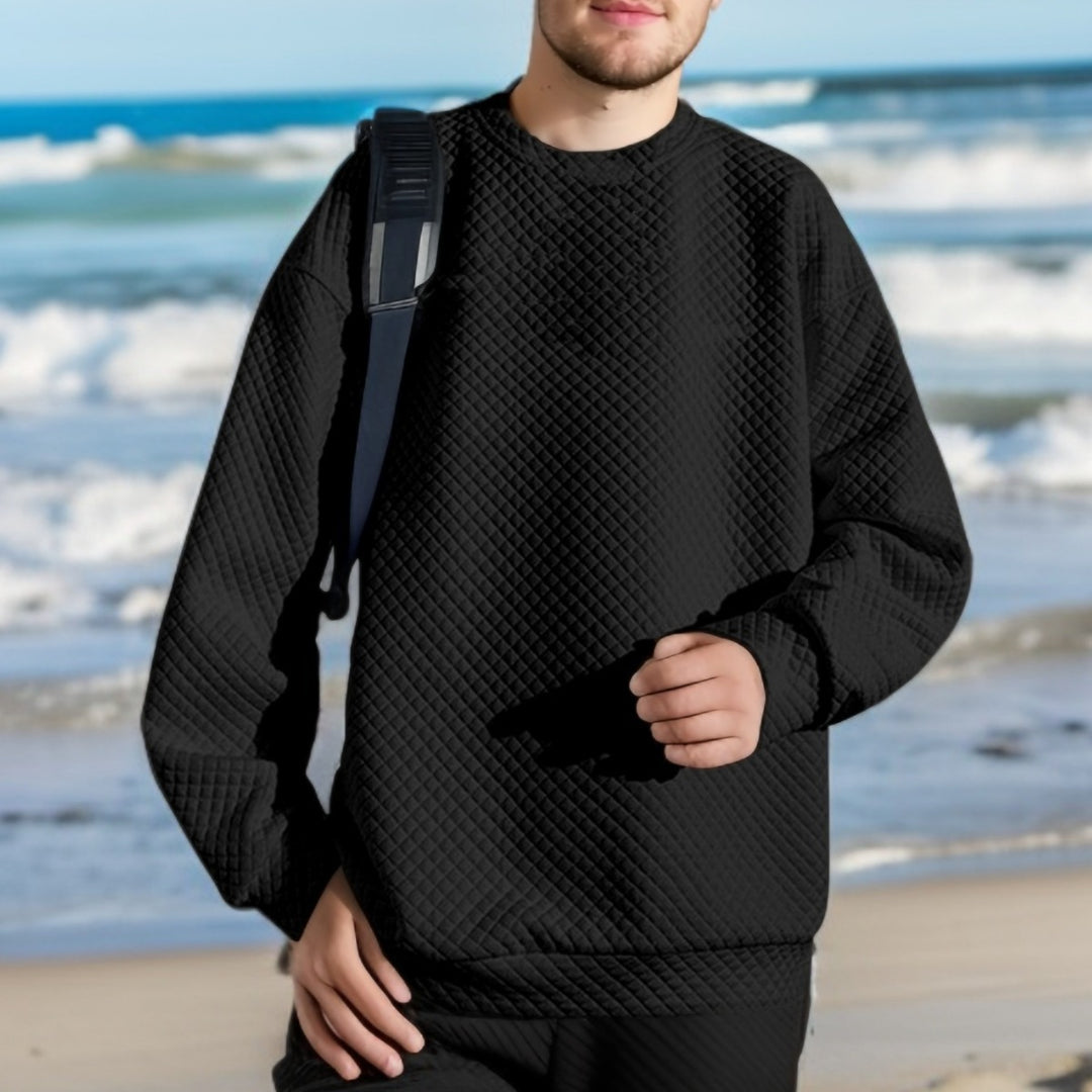 Herrar Oversized Sweatshirt med strukturerad design och praktiska sidofickor Mirla-Eva Jonsson