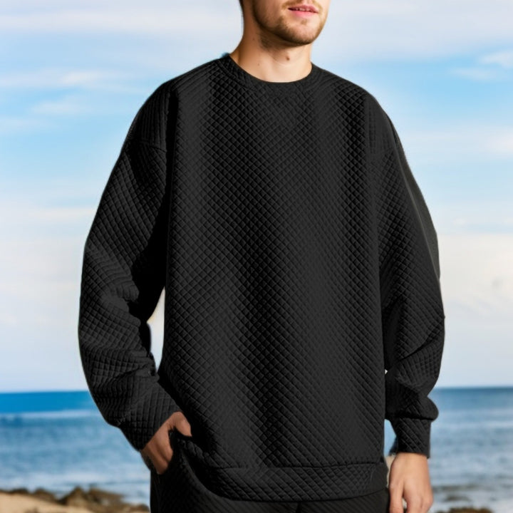 Herrar Oversized Sweatshirt med strukturerad design och praktiska sidofickor Mirla-Eva Jonsson