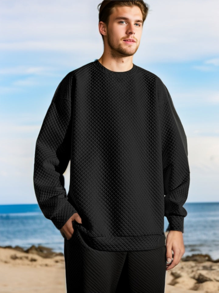Herrar Oversized Sweatshirt med strukturerad design och praktiska sidofickor Mirla-Eva Jonsson