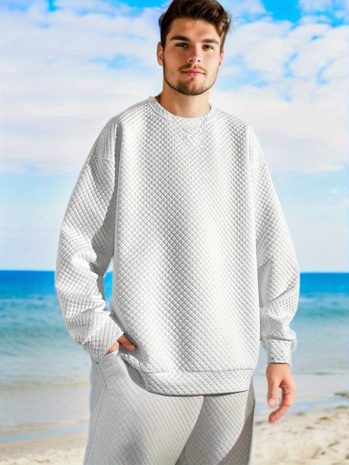 Herrar Oversized Sweatshirt med strukturerad design och praktiska sidofickor Mirla-Eva Jonsson