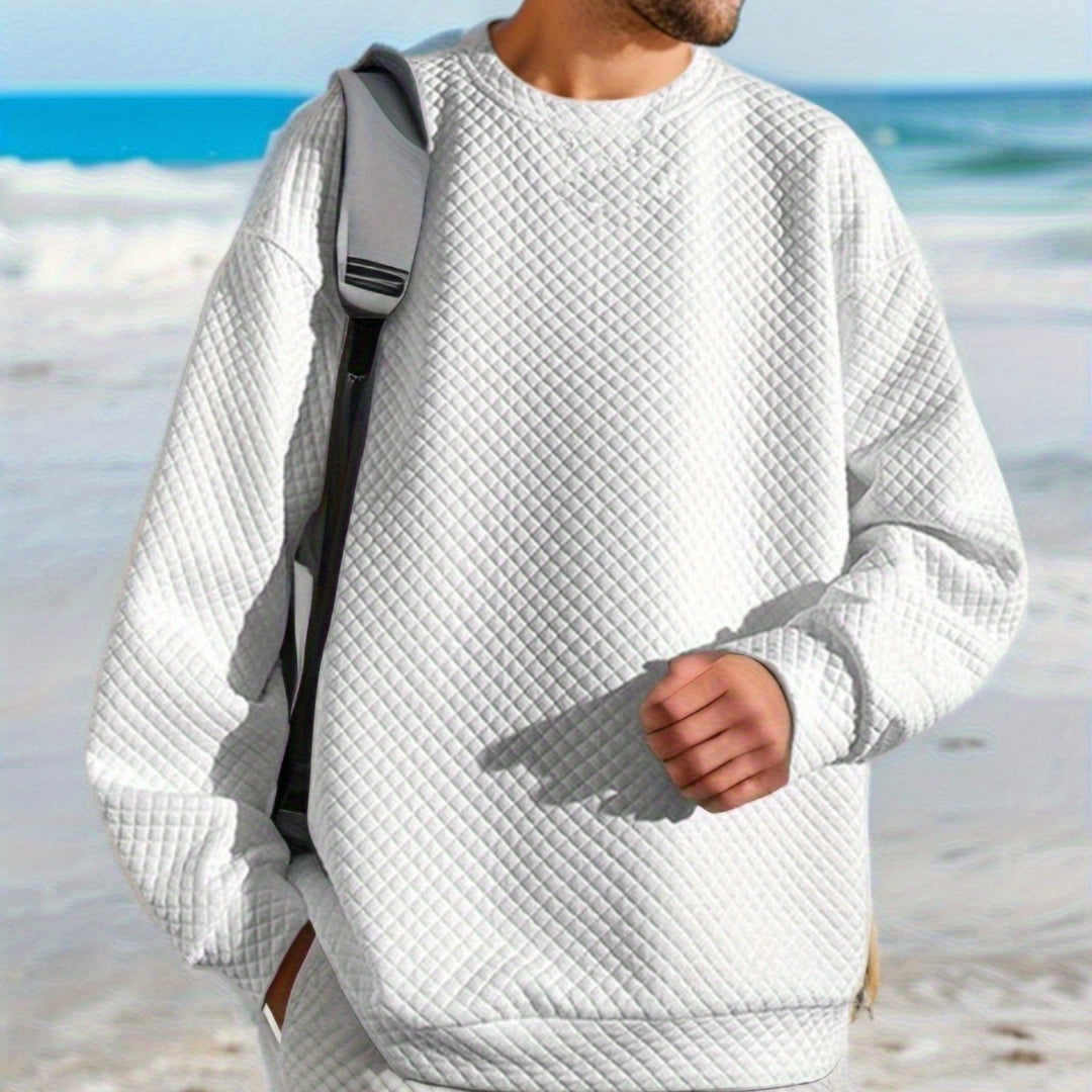 Herrar Oversized Sweatshirt med strukturerad design och praktiska sidofickor Mirla-Eva Jonsson