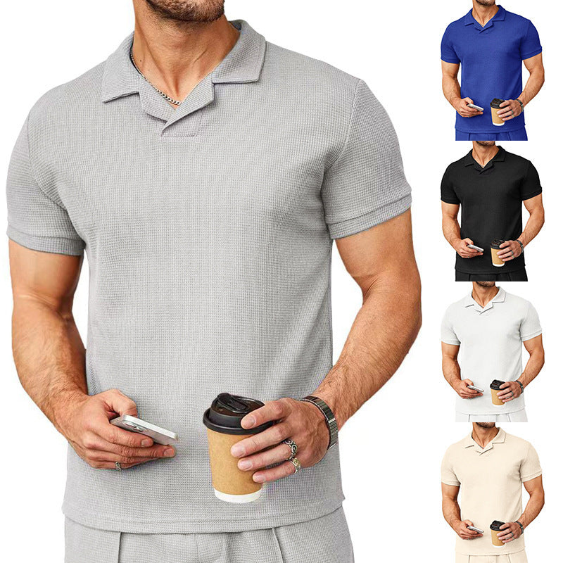 Herrar Polo-Shirt i strukturerad bomullsmix Mirla-Eva Jonsson