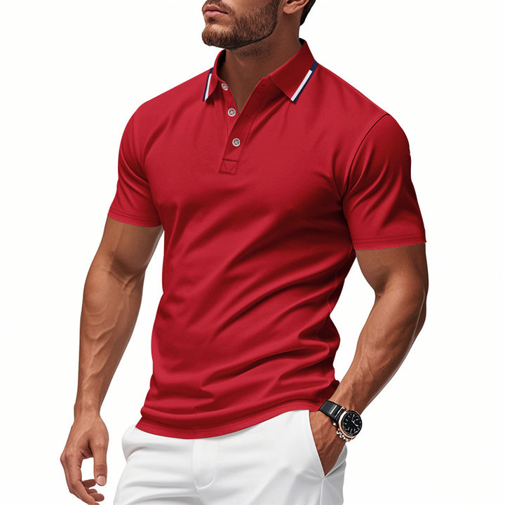 Herrar Polo-Shirt med modern krage och andningsbar struktur Mirla-Eva Jonsson