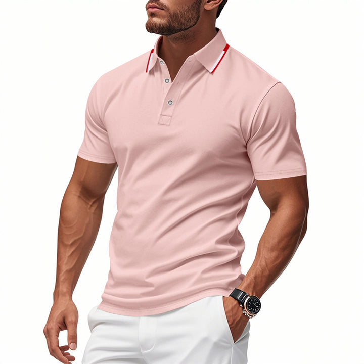 Herrar Polo-Shirt med modern krage och andningsbar struktur Mirla-Eva Jonsson