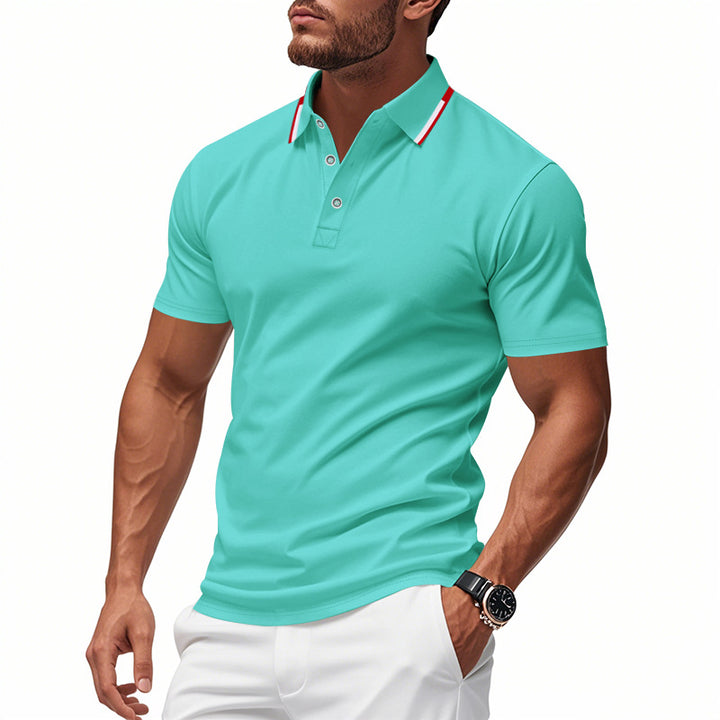 Herrar Polo-Shirt med modern krage och andningsbar struktur Mirla-Eva Jonsson