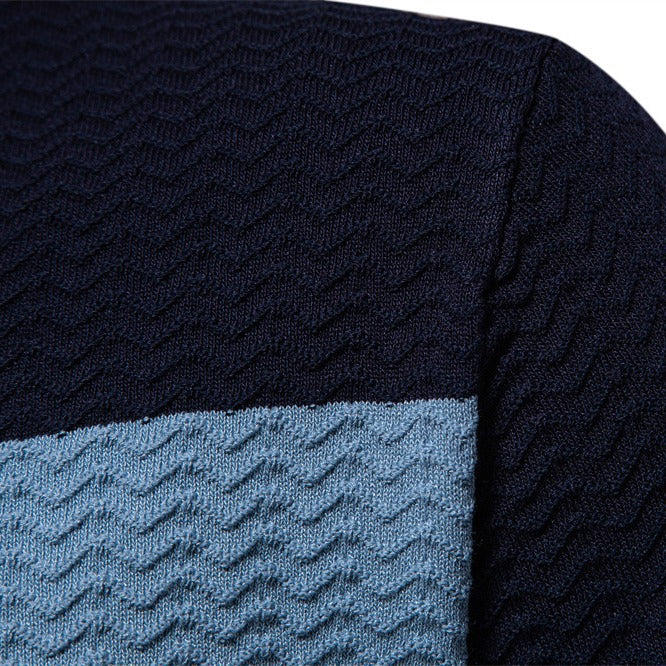 Herrar Polo-Shirt med moderna strukturmönster Mirla-Eva Jonsson