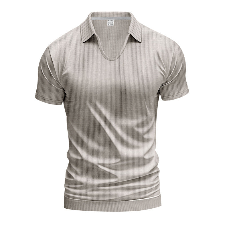 Herrar Polo-Shirt med strukturerad design och modern snitt Mirla-Eva Jonsson